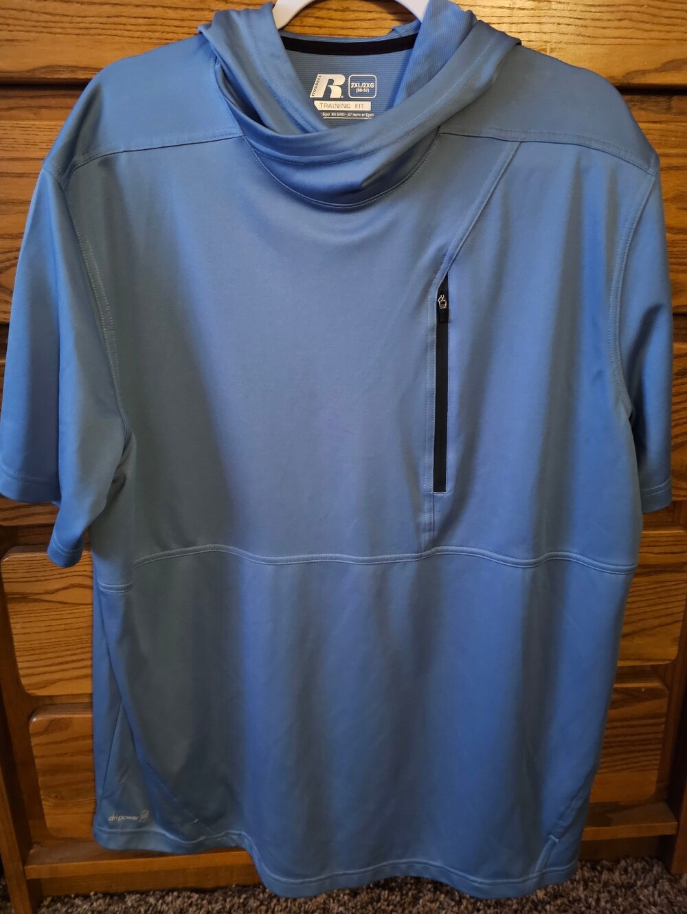 Russell Athletic Training Fit Dri-Power 360 short sleeve blue pullover 2xl